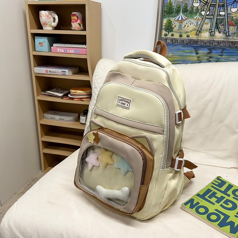 Mochila Escolar de Dibujos Animados para Mujer de Gran Capacidad para Estudiante de Secundaria