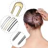 Forchetta per Capelli a U Elegante in Lega Color Oro Argento Fermaglio per Capelli Francese a Bastoncino per Chignon per Capelli Lunghi Spessi Accessori per Capelli Donna Ragazza