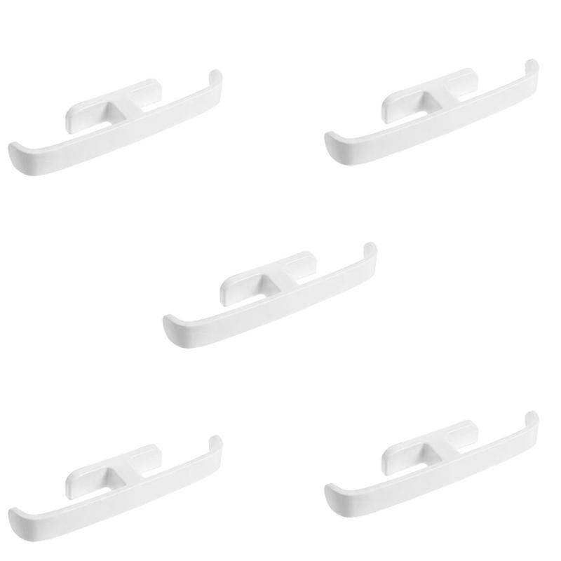 Plastic Wall Mount Shoe Holder 5Pcs No Drill Installation Water Resistant Design Slipper Hanger Rack for Modern Homes