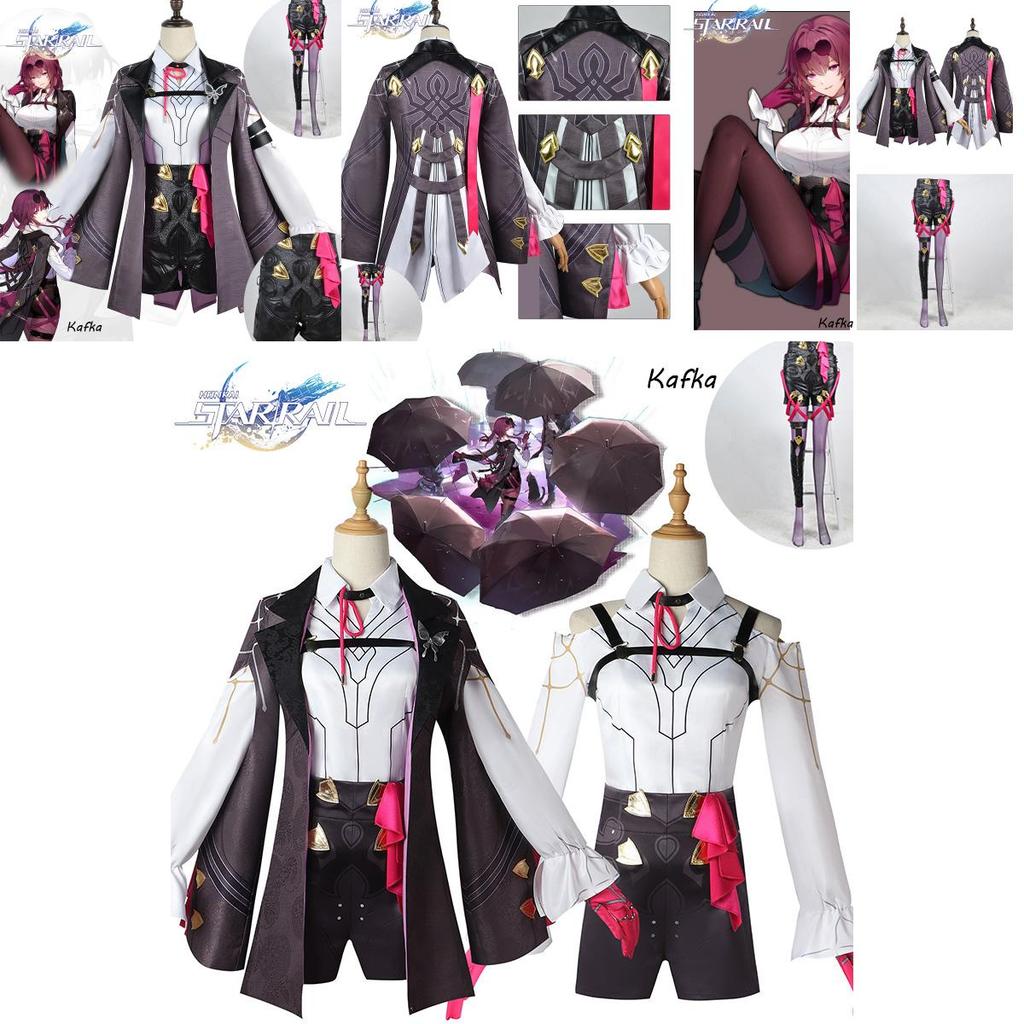 Honkai Star Rail Kafka Cosplay Costume Full Set For Women, Polyester Fabric Xs-xxxl