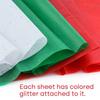 1 Set/30pcs 50x66cm Flash Tissue | White, Green & Red, for Gift, Bouquet & Craft Packaging