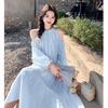 New French Gentle Style, Sweet Loose, Stunning Fairy Long Dress, Seaside Vacation Off-shoulder Dress for Women