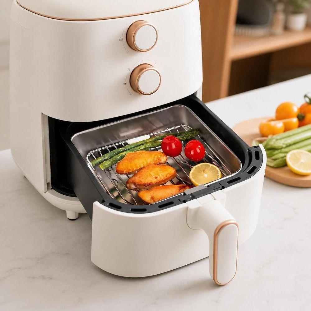 304 Stainless Steel Cooking Rack Square Grid Grill Cooling Rack  Home Kitchen Oven Steamer Cooker