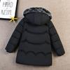 Girls' Winter Clothes Cotton Jacket with Thick Collar Down Cotton Jacket Long Length