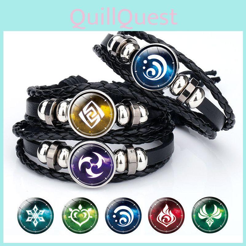 Stylish Genshin Impact Adjustable Luminous Bracelet With Night-glowing Gemstones