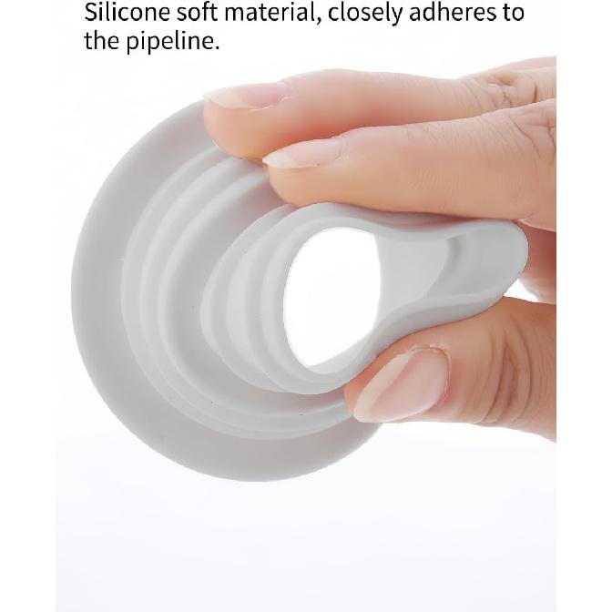 4PCS Silicone Drain Seal Ring.Eliminate Odor from Washer Drain Pipe.Kitchen Sink Drain Gasket Seal Ring.Perfect for Washing Machine Drain Hose Seal.