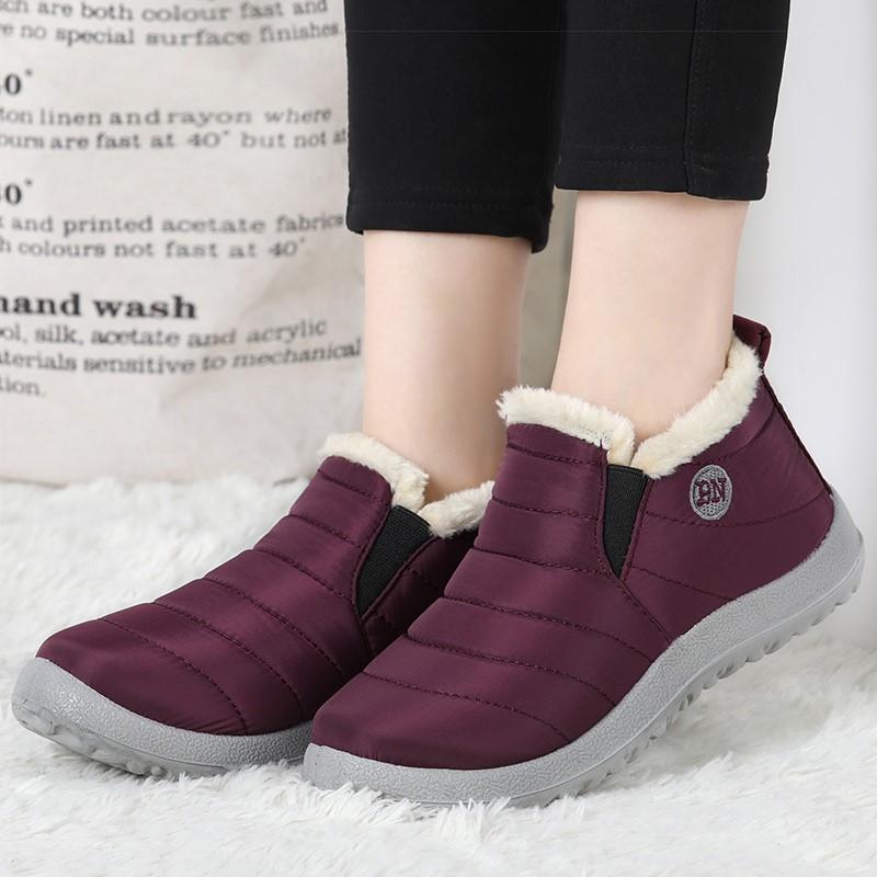 fashion Women Boots Keep Warm Fur Boots Winter Shoes For Women Ankle Boots Slip On Snow Bota Feminina Women's Short Boot Female Shoes