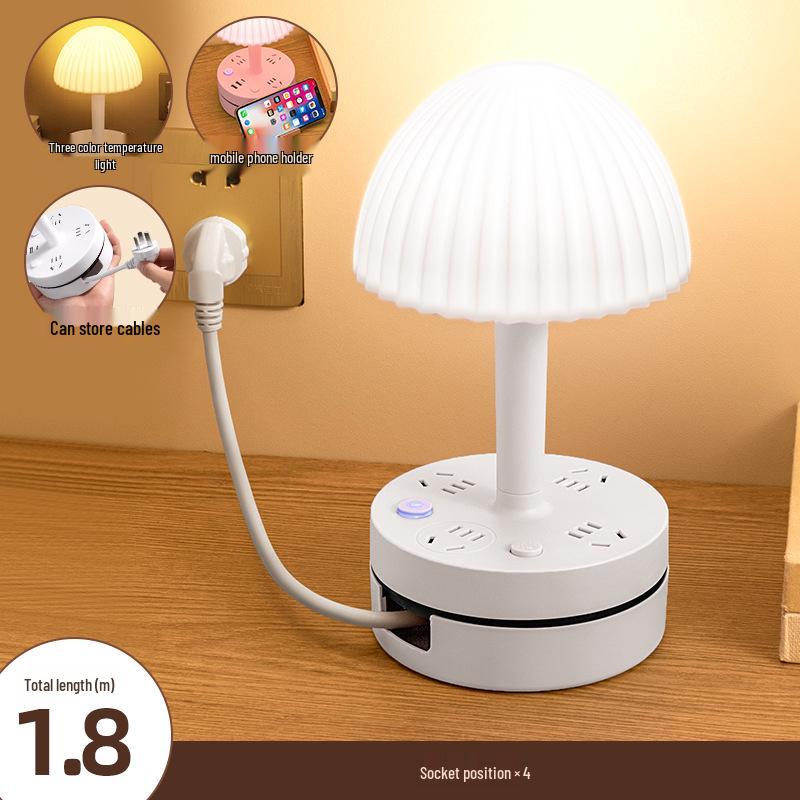 Luxury Glass LED Table Lamp - Eye Protection Night Light for Master Bedroom and Nursery.