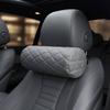 Perforated Leather Neck Pillow with Diamond Quilted Pattern High Density Car