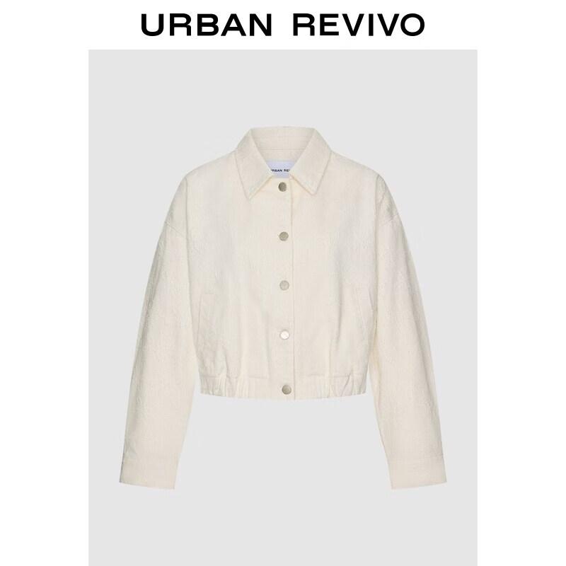 

UR2026 Women s Textured Floral Short Jacket M