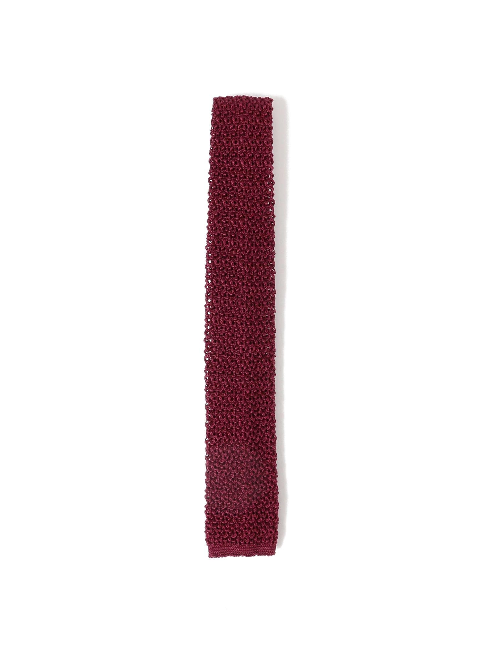 [BEAMS PLUS] Silk Knit Tie Solid Men s BURGUNDY FREE 38440159107