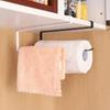 Punch-free Kitchen Storage Rack: Wrought Iron Paper Towel & Cling Film Holder