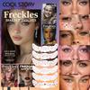 6 Sheets Christmas Freckle Stickers Makeup Party Face Tattoo Cheek Blush Spot Patches Temporary Body Art Decals for Teens Adults