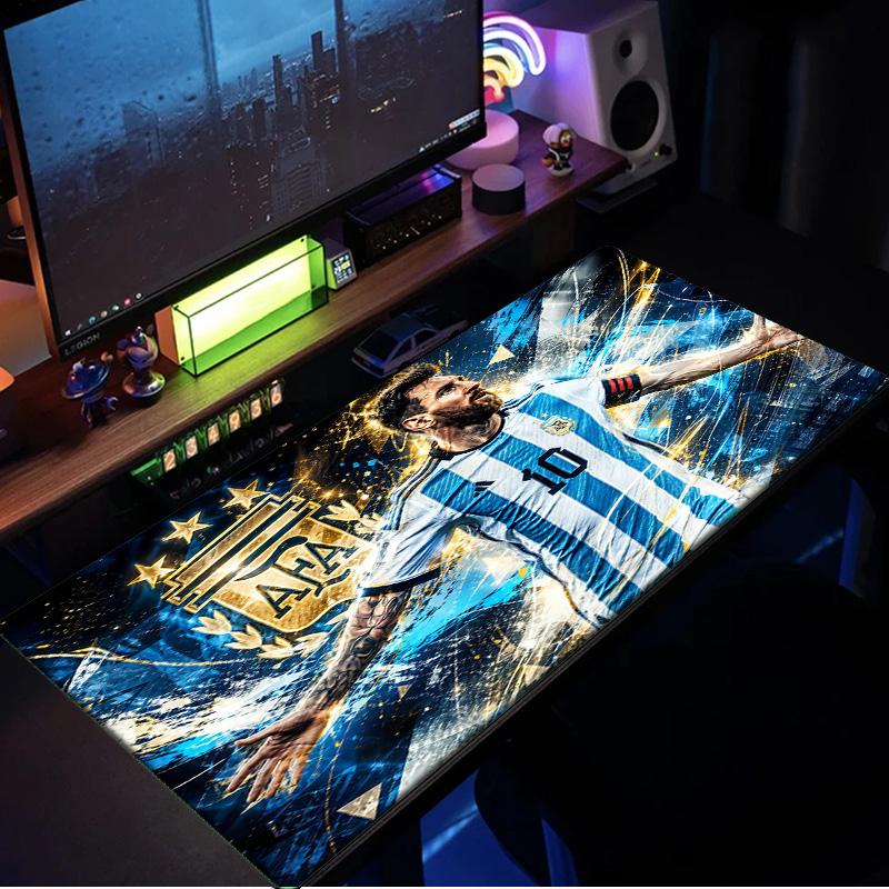 Argentina Football Star Messi Mouse Pad, Rubber Base, Esports Desk Mat, Mouse Pad for Gamers and Office Use, Gaming Desk , Easy To Clean Mat