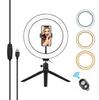 Portable Desktop Photography Tripod with Fill Light for Beauty and Streaming
