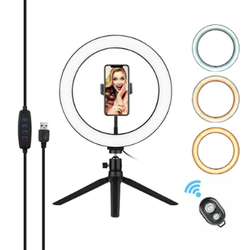 Portable Desktop Photography Tripod with Fill Light for Beauty and Streaming