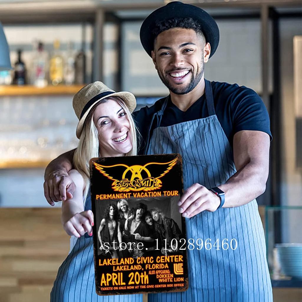 Aerosmith Band Metal Plaques & Signs wall decor Vintage Tin Signs Captain Metal Poster Decor for Bar Pub Club Wall Decoration