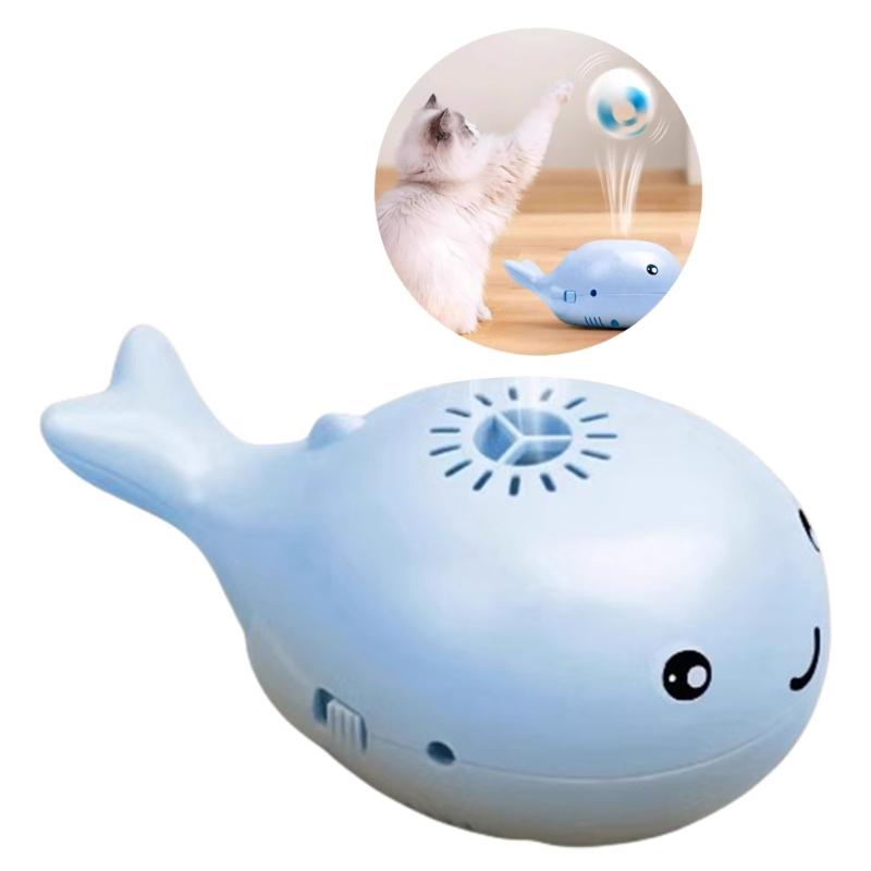 Soccer Round Styles Whale Floating Cats Toy Electric Motion Round Designs for Cats and Kittens Indoor Entertainment