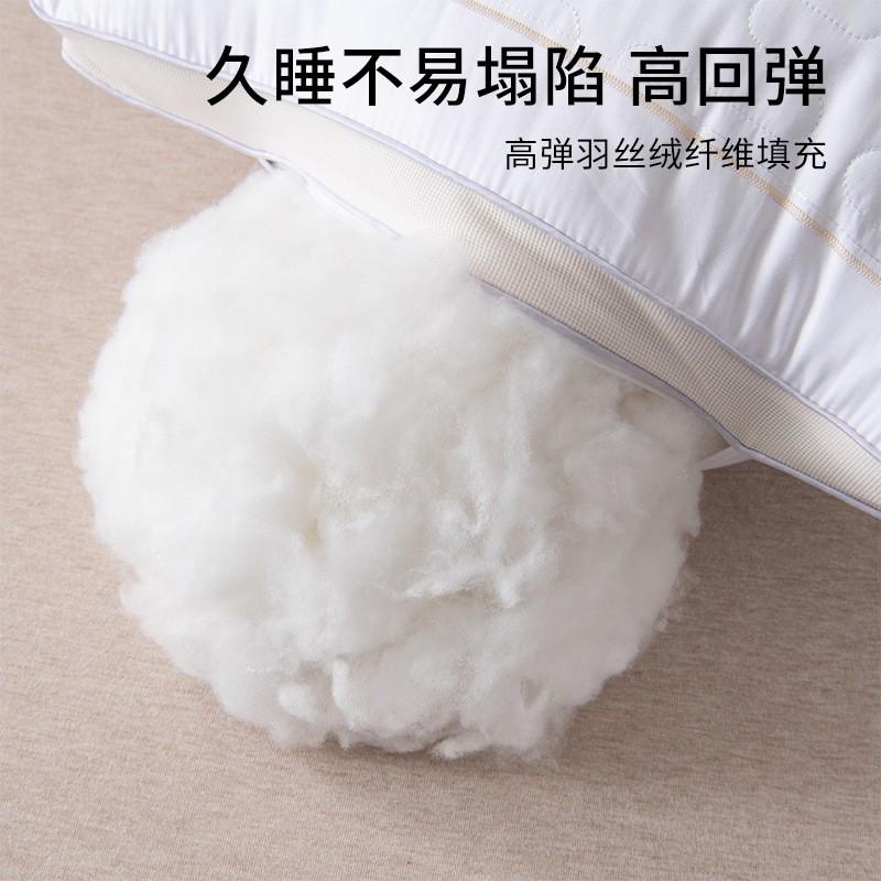 Cotton Pillow Core With Quilted Stitching Hypoallergenic Anti-Mite Neck Support Adults