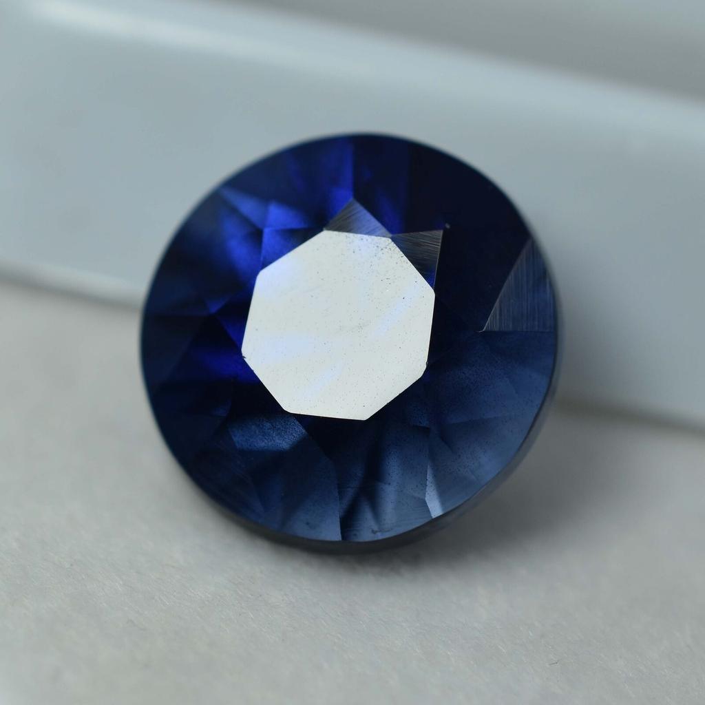 Natural Ceylon Blue Sapphire 7.8ct Round Cut Certified Loose Gemstone