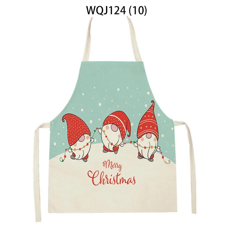 Cartoon Merry Christmas Cat Kitchen Aprons Adult Kids Waist Bibs Home Cooking Baking Cleaning Aprons Sleeveless Pinafore