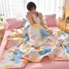 Comfortable Summer Quilt Cooling Sensation Lightweight Blanket Coolness Bare Sleeping Quilted Comforter Duvet  Flower Printed Quilted Bedspread