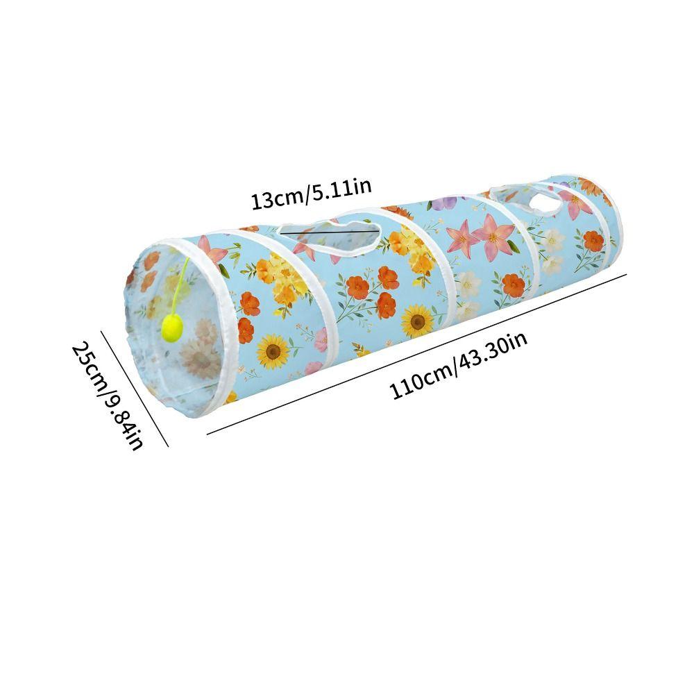 S-Shape Cat Tunnel House Foldable Rabbit Peekaboo Hideout 3 Way Cat Tubes Summer/Winter Style