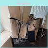 Canvas Tote Bag For Women With Letter Pattern For Daily Use