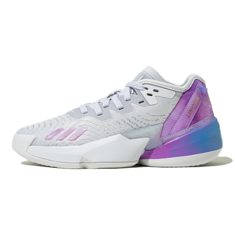 

Adidas D.O.N. Issue #4 Mitchell 4 Low Top Children s Basketball Shoes Gray Purple Sneakers HR1785 36⅔