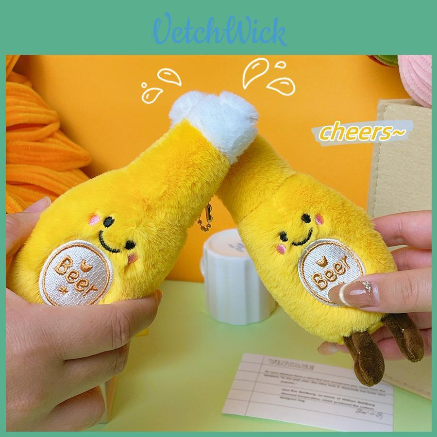 Beer Bottle Plush Doll Keychain Soft Toy For Kids And Adults Gift