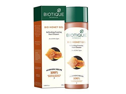 Biotique Bio Honey Gel Refreshing Foaming Face Cleanser, 120ml & Bio Morning Nectar Sunscreen Ultra Soothing Face Lotion, SPF 30+, 120ml