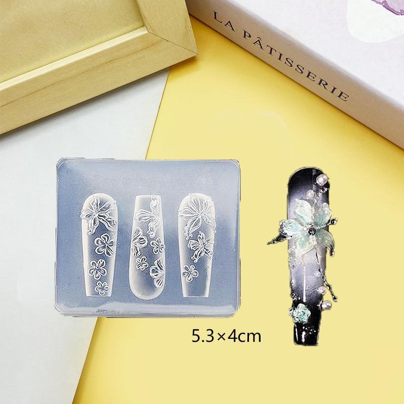 

3D Морская звезда Ракушка Бабочка Цветок Силиконовая форма для ногтей Сделай сам Украшение для нейл-арта Прозрачный шаблон для ногтей Инструменты для дизайна маникюра A11