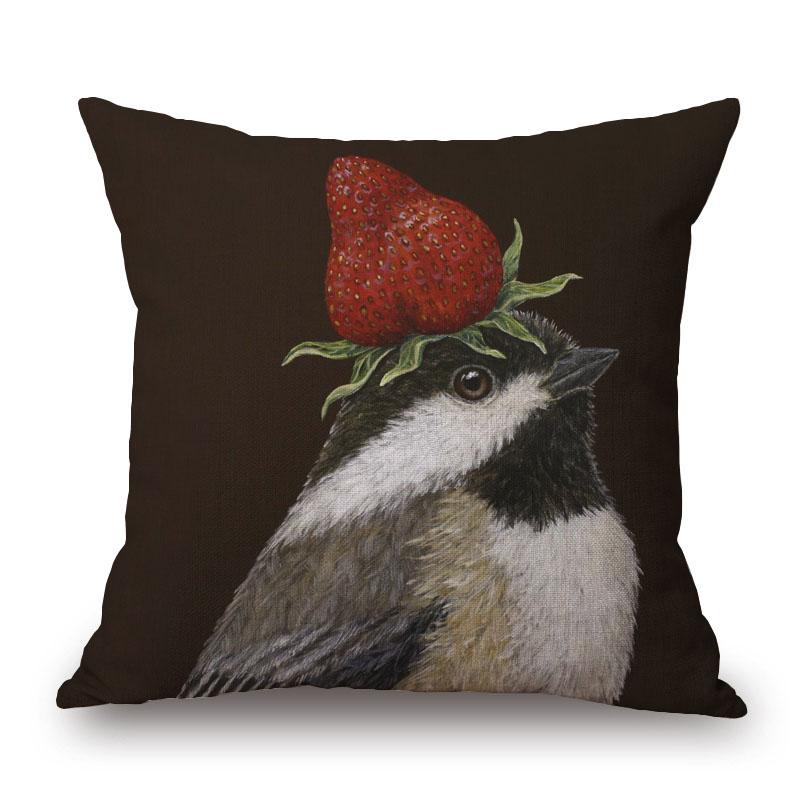 European Painting Goldfinch Rabbit Birds Flower Animals Posters Cushion Covers Decorative Pillows For Sofa XCM