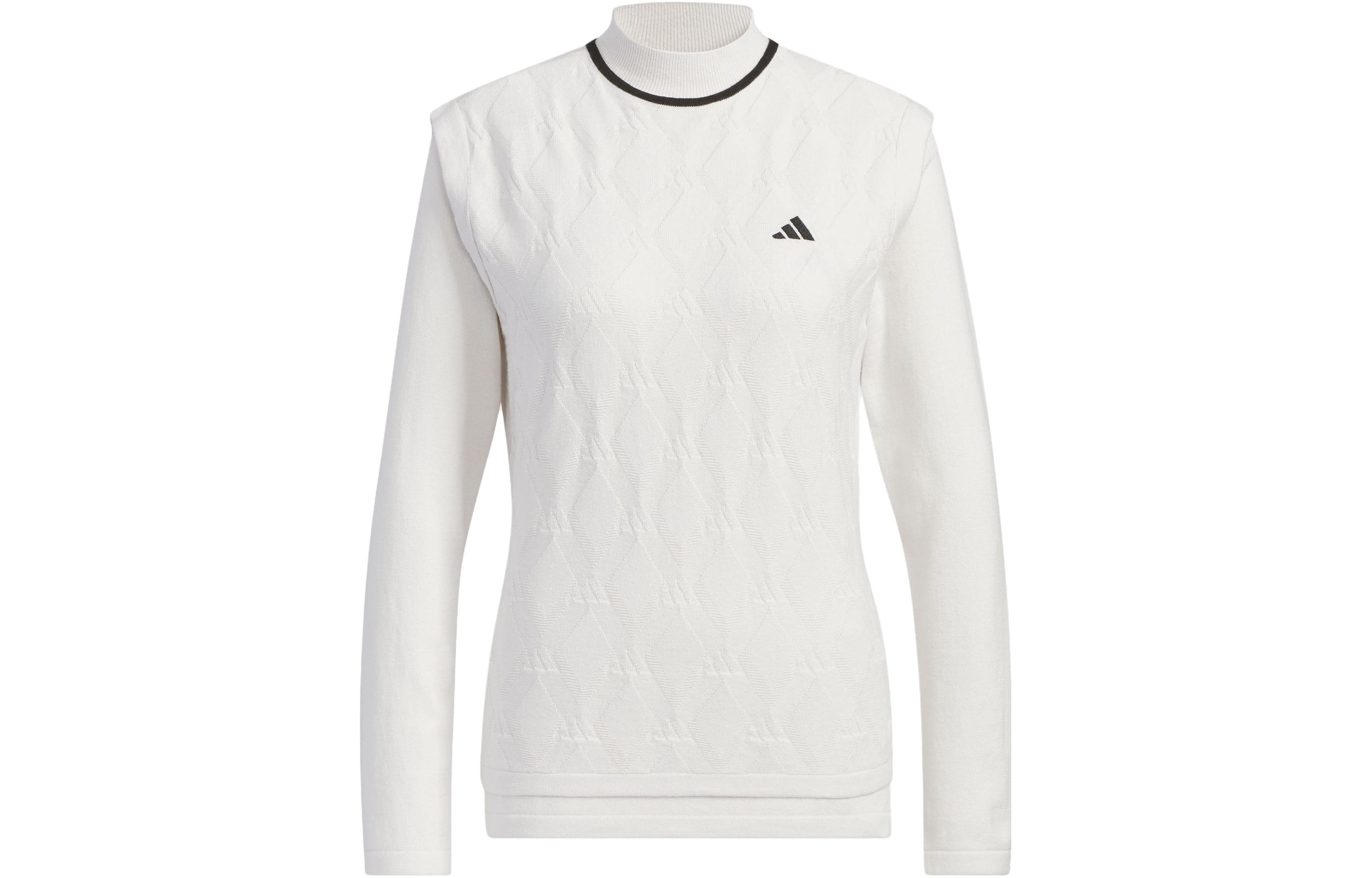 

Adidas Knitwear Women s White Turtleneck Moderate Two Piece Set HZ6037 S