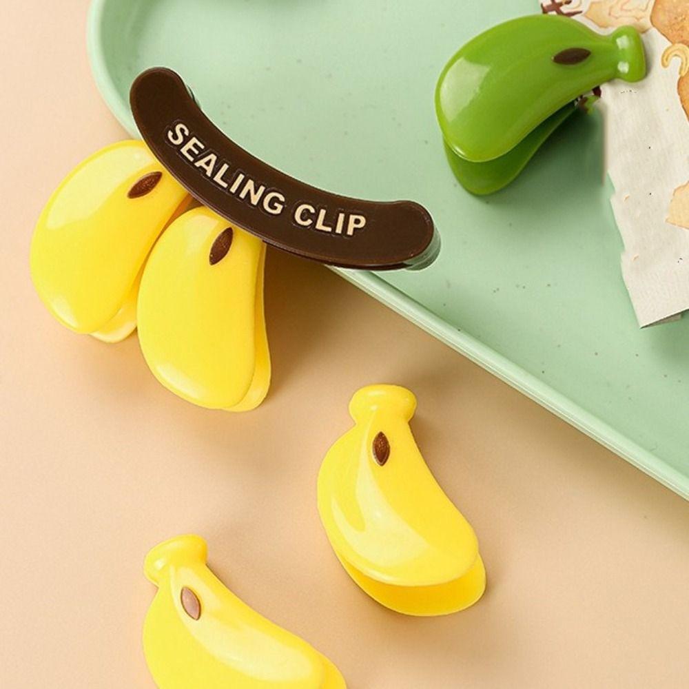 Hand Press Banana Magnetic Sealing Clip Plastic Snack Sealing Clip Food Bag Clip  Bread Bag