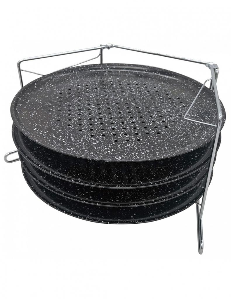 SET OF 4 KINGHOFF KH-1553 PIZZA BAKING TRAYS
