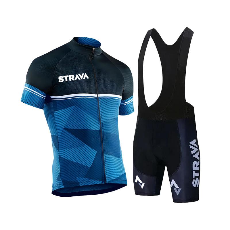 Bicycle Cycling Suit Short-sleeved Suit Men's Spring Summer Road Cycling Suit Quick-drying Breathable Mountain Bike Cycling Suit