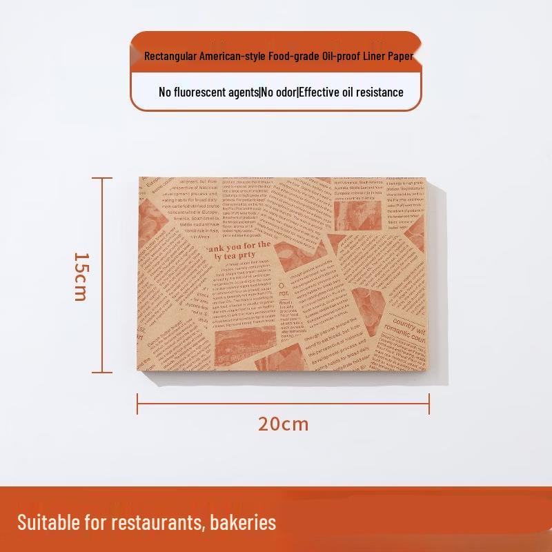 

Brown Bear Disposable Oil-Proof Rectangular Paper Placemats