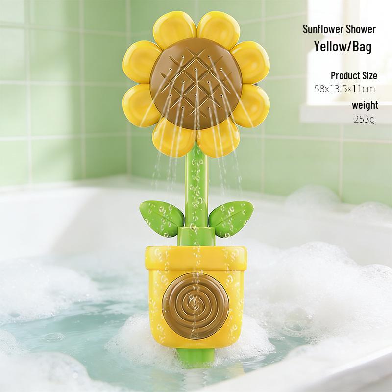 Sunflower Baby Bath Spinner Toy for Kids