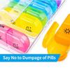 Weekly Pill Case Pillbox 7 Days Medicine Tablet Box Portable Travel Drugs Storage Organizer Secret Compartments Pill Box