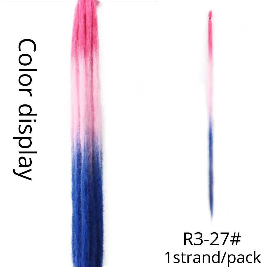 Estensioni Dreadlock fatte a mano al 100% Moda Reggae Capelli 20 pollici Morbidi Dreadlock all'uncinetto Trecce Capelli Ombre Colore 5 Pz / lotto
