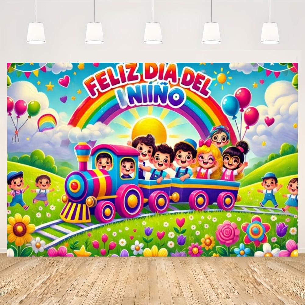 Children's Day Party Decoration Backdrop Feliz Día del Niño Balloon Photography Background Supplies Kid Gift Photo Studio Prop
