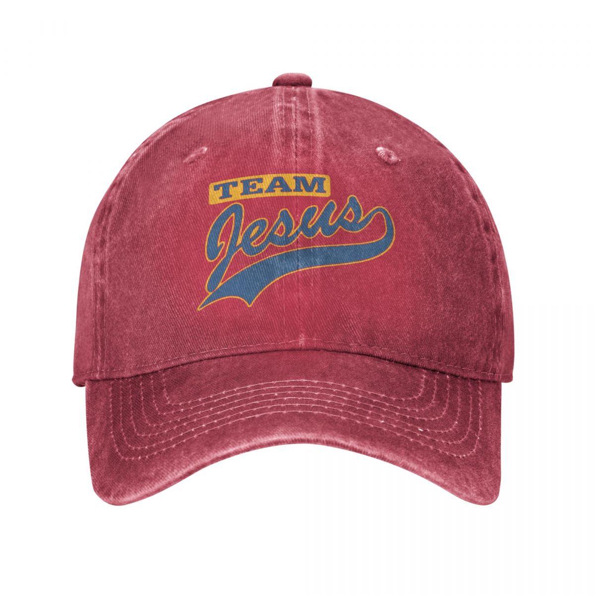

2023 New Christian Team Jesus Denim Baseball Caps Snapback Sun Hat Жіночі Чоловіки Кепки Літні хіп-хоп Casquette One Size