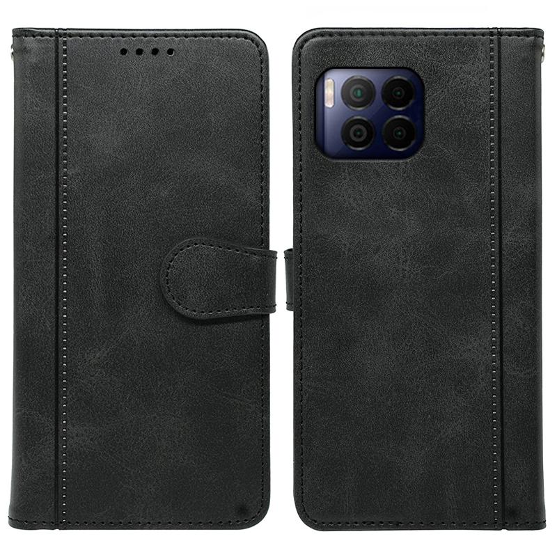 

For T-Mobile REVVL 7 Pro/T Phone 2 Pro Case Wallet Magnetic Clasp Leather Phone Cover Black