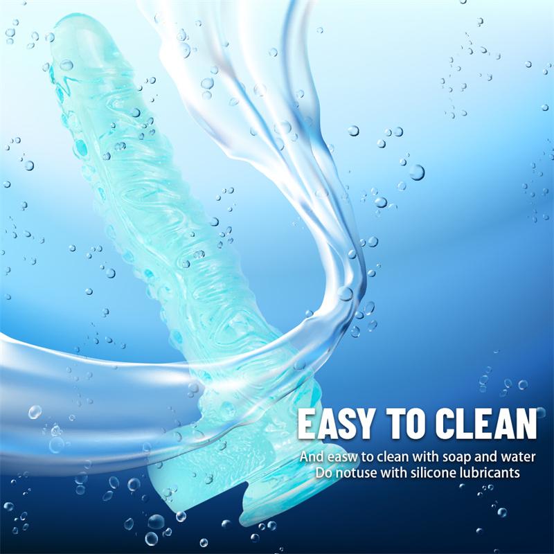 Female Artificial Dildo Crystal Transparent Dildo Adult Masturbator