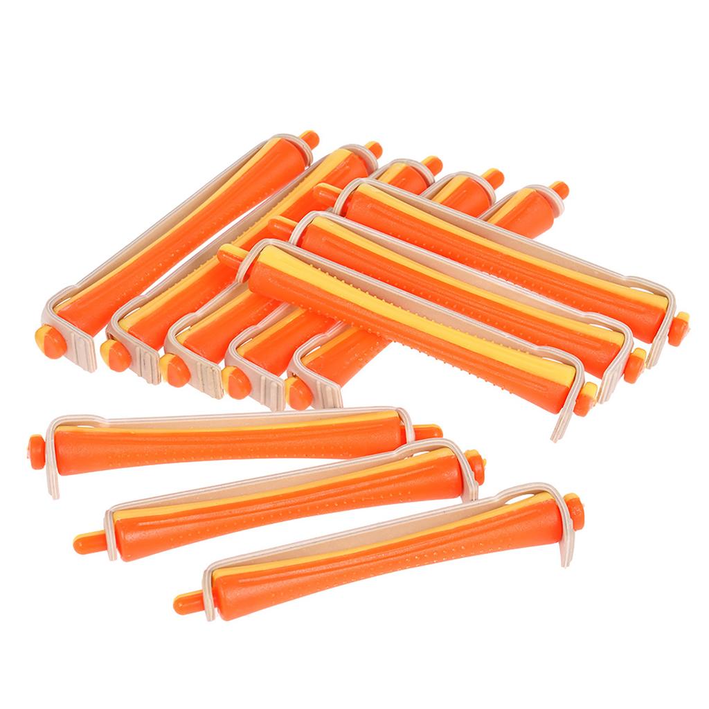 12 Pieces Salon Cold Rods Hair Roller With Rubber Band Curling Curler Perms Hairdressing Styling Tool for Girls Women Hair