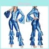 M-xl Vintage 70er Disco Performance Kostüm Für Arabisches Cosplay Damen Bühnenoutfit Charaktere)