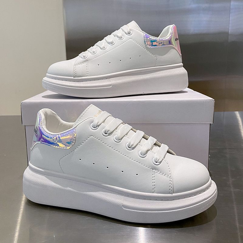Little White Shoes Men's Shoes Platform-soled Kitchen Non-slip Work Shoes Fashionable Versatile Height-increasing Couple Tide Shoes Black Shoes