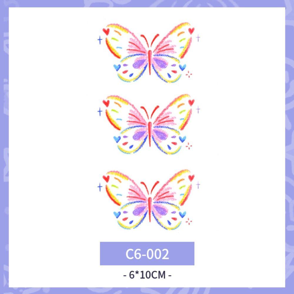 Butterfly Body Art Sticker Cloud Makeup Tattoo Decals Kawaii Temporary Tattoo Stickers  Women