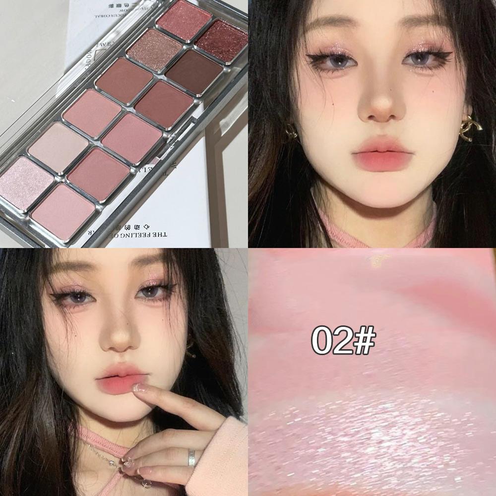 HERORANGE Artistic Twelve Color Eyeshadow Palette Pearlescent Matte Eyeshadow Popular Earth Color Daily Repair Long-lasting Color